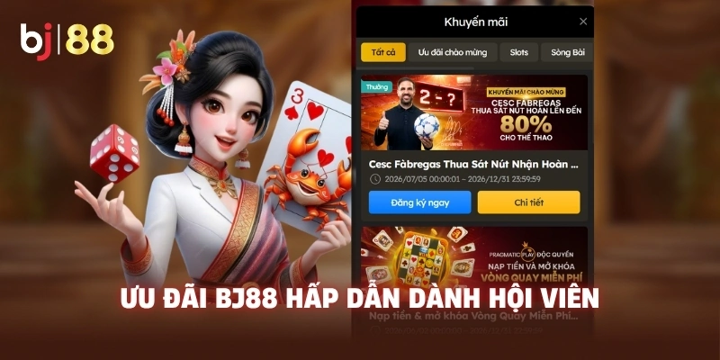 Ưu đãi BJ88 hấp dẫn dành hội viên
